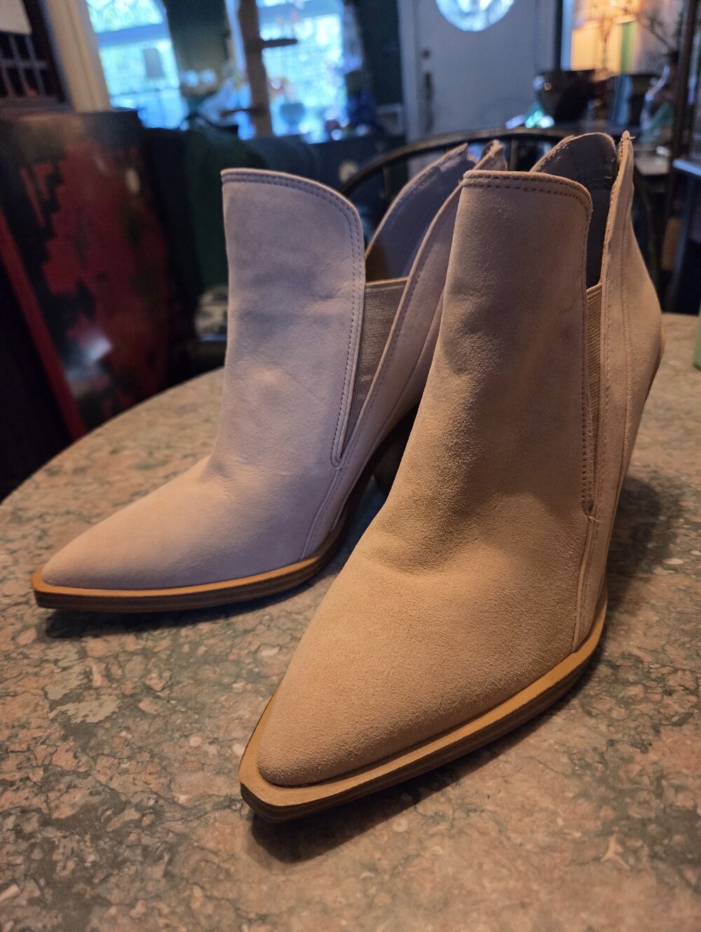 Vince Camuto Women’s Taupe Suede Ankle Boot - New In Box